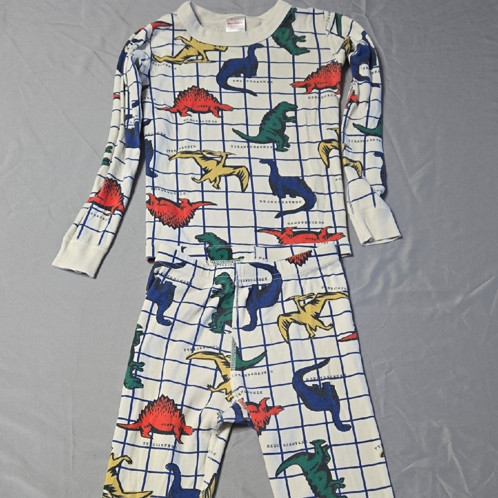 Hanna Andersson Sz 6/7 Multicolor Dinosaur Kids Pajama Set